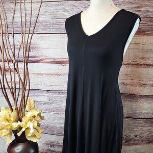 STYLE & CO BLACK KNIT SLEEVELESS CRISS-CROSS BACK PULLOVER DRESS